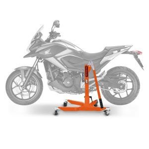 Sentralstativ egnet for Honda NC 750 S / X 14-25 DCT oransje motorsykkeljekk ConStands Power-Classic