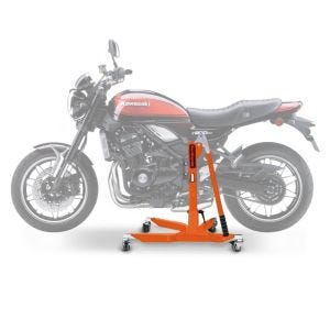 Sentralstativ egnet for Kawasaki Z 900 RS / Cafe 18-25 oransje motorsykkeljekk ConStands Power-Classic