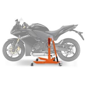 Sentralstativ egnet for Honda CBR 600 F 99-07 oransje motorsykkeljekk ConStands Power-Classic