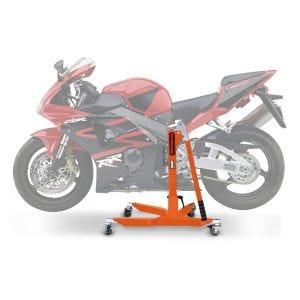 Sentralstativ egnet for Honda CBR 900 RR Fireblade 00-03 oransje motorsykkeljekk ConStands Power-Classic