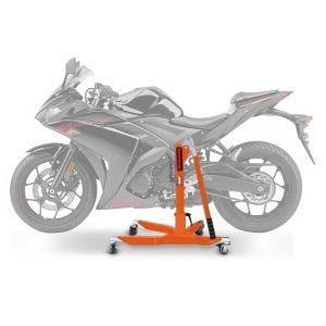 Sentralstativ egnet for Yamaha YZF-R3 15-18 oransje motorsykkeljack ConStands Power-Classic