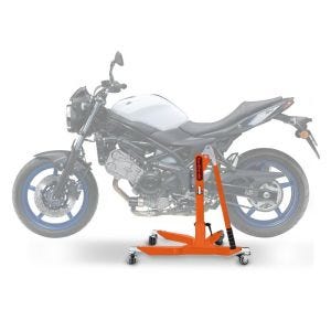 Sentralstativ egnet for Suzuki SV 650 / X 16-25 oransje motorsykkeljekk ConStands Power-Classic