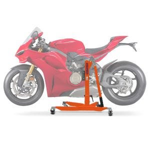 Sentralstativ egnet for Ducati Panigale V4/S 2025 oransje motorsykkeljekk ConStands Power-Classic