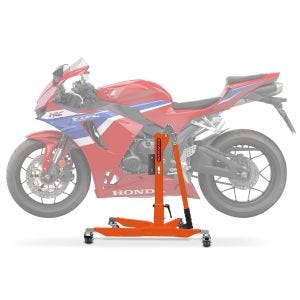 Sentralstativ egnet for Honda CBR 600 RR 24-25 oransje motorsykkeljekk ConStands Power-Classic