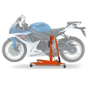 Sentralstativ egnet for Suzuki GSX-R 600 11-16 oransje motorsykkeljekk ConStands Power-Classic