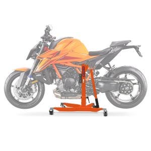 Sentralstativ egnet for KTM 1390 Super Duke R / EVO 24-25 oransje motorsykkeljekk ConStands Power-Classic