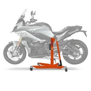 Sentralstativ egnet for BMW S1000 XR 20-25 oransje motorsykkeljekk Power-Classic ConStands2