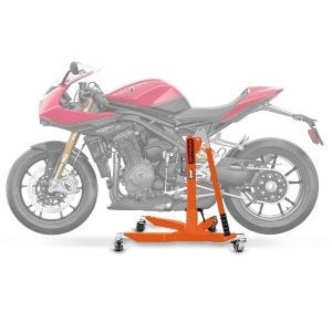 Sentralstativ egnet for Triumph Speed Triple 1200 RR 22-23 oransje motorsykkeljekk ConStands Power-Classic NYHET