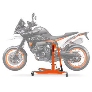 Sentralstativ egnet for KTM 890 SMT 23-25 oransje motorsykkeljekk ConStands Power-Classic