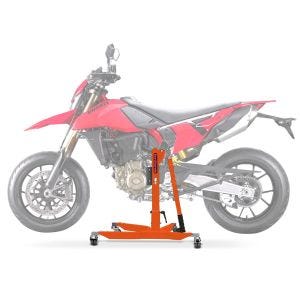 Sentralstativ egnet for Ducati Hypermotard 698 Mono / RVE 2024 oransje motorsykkeljekk Power-Classic ConStands