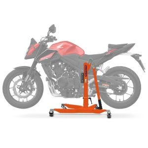 Sentralstativ egnet for Honda Hornet CB 500 2024 oransje motorsykkeljekk ConStands Power-Classic