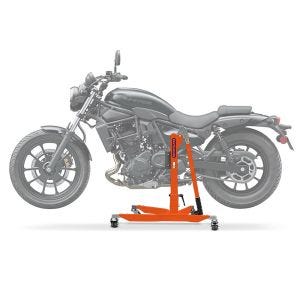 Sentralstativ egnet for Kawasaki Eliminator 500 2024 oransje motorsykkeljekk ConStands Power-Classic