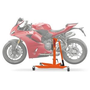 Sentralstativ egnet for Ducati Panigale V2/S 2025 oransje motorsykkeljekk ConStands Power-Classic