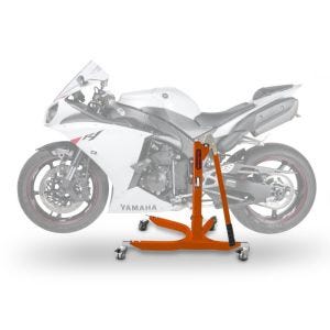 Sentralstativ egnet for Yamaha YZF-R1 07-14 oransje motorsykkeljekk ConStands Power-Classic