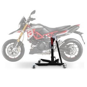 Sentralstativ egnet for Aprilia Dorsoduro 900 17-20 svart motorsykkeljekk ConStands Power-Classic