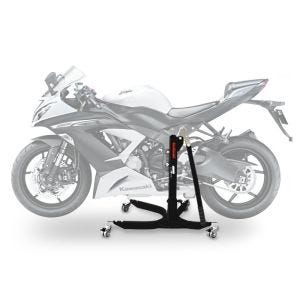 Sentralstativ egnet for Kawasaki ZX-6R 636 13-17 svart motorsykkeljekk ConStands Power-Classic