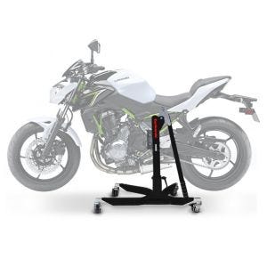 Sentralstativ egnet for Kawasaki Z 650 17-25 svart motorsykkeljekk ConStands Power-Classic