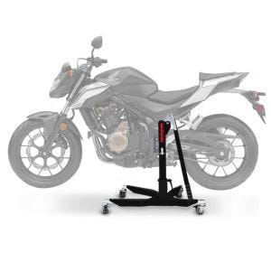 Sentralstativ egnet for Honda CB 500 F 16-18 svart motorsykkeljekk ConStands Power-Classic