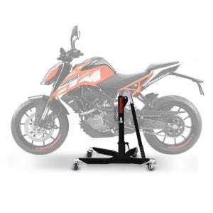 Sentralstativ egnet for KTM 125 / 390 Duke 17-23 svart motorsykkeljekk ConStands Power-Classic