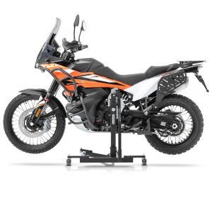 Manøvreringshjelp egnet for KTM 890 Adventure 21-22 svart - for garasje, sidestativ og hovedstativ, 300 kg