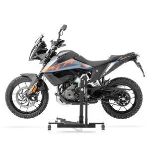Manøvreringshjelp egnet for KTM 390 Adventure 20-24 svart - for garasje, sidestativ og hovedstativ, 300 kg