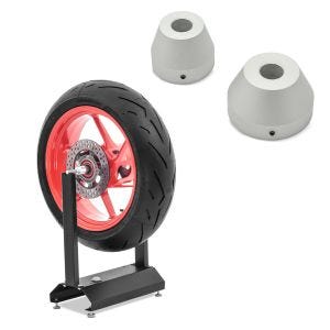 Adapter / balanseringsadapter egnet for KTM og for BMW dekk for hjulbalanse + Hjulbalanser ConStands WU-1 Dekkbalanser svart