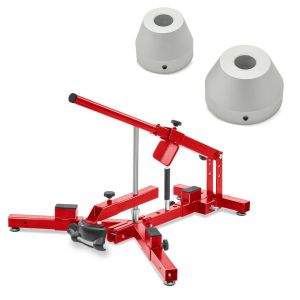 Adapter / balanseringsadapter egnet for KTM og for BMW dekk for hjulbalanse + Dekkskifter / dekkvulstebremser for 12-21" ConStands MD4 rød