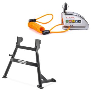 Set Hauptständer ConStands und Bremsscheibenschloss Alarm mit Erinnerungskabel Tourtecs für Honda Varadero 125 04-16_1