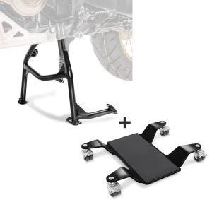 Hauptständer + Rangierhilfe für Honda Africa Twin CRF 1000 L 16-19 Constands Rangierplatte schwarz_0
