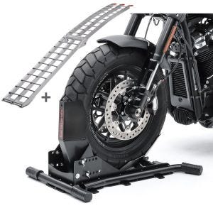 Set SW3 Motorradwippe Easy Vario und Auffahrrampe Alu-II für Kawasaki Ninja 1000 SX / 650 ConStands_1