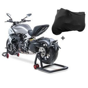 Set Einarm Montageständer für vorne und hinten und Abdeckung M-L für Ducati 1198 09-11_1