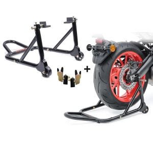 Motorsykkel reparasjonsstativ bak ConStands universal racing svart (par)