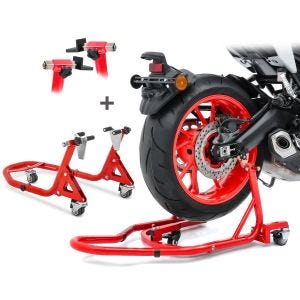 Sett med bakmonteringsstativ egnet for Suzuki Gladius 650 / SV 650 manøvreringshjelp Constands XMR rød