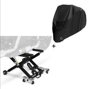 Hebebühne Hydraulisch + Abdeckplane XXXL für Indian Springfield / Dark Horse Constands Midlift XL schwarz_0