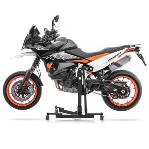 Manøvreringshjelp egnet for KTM 890 SMT 23-24 svart - for garasje, sidestativ og hovedstativ, 300 kg