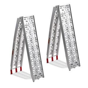 Sett med 2x quad adkomstrampe aluminiumsrampe sammenleggbar egnet for Polaris Scrambler 1000 / 850 680 kg Constands Alu I