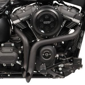 Eksos egnet for Harley Davidson Softail Fat Bob 114 18-24 Drag Pipe lyddemper svart Craftride