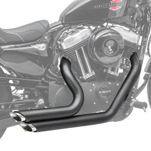 Craftride eksos egnet for Harley Davidson Sportster 1200 Nightster 08-12 kortskudd lyddemper sett svart