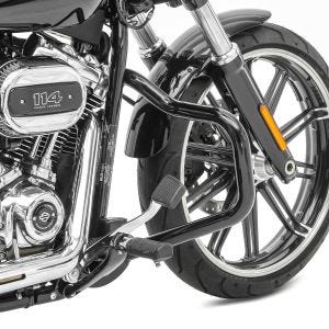 Crash bar egnet for Harley Davidson Softail Sport Glide 18-24 Craftride Mustache svart DPLB