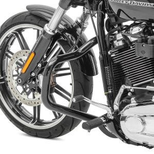 Crash bar egnet for Harley Davidson Softail Sport Glide 18-24 Craftride Mustache svart DPLB2