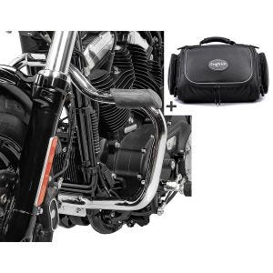 Set STM3 Sturzbügel Mustache und Hecktasche TM2 für Harley Softail Slim 12-17 Craftride_1