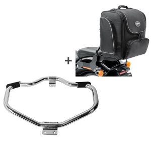 Set STM17 Sturzbügel Mustache und Sissybar Hecktasche TM4 für Harley Sportster 1200 Nightster 08-12 Carftride_1