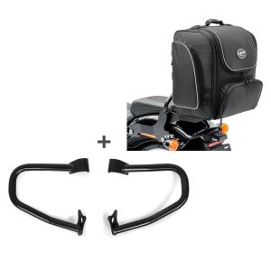 Set STM20 Sturzbügel Mustache und Sissybar Hecktasche TM4 für Indian Scout/ Sixty/ Bobber 15-20 Craftride_1