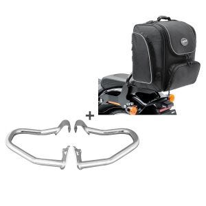 Set STM21 Sturzbügel Mustache und Sissybar Hecktasche TM4 für Indian Scout/ Sixty/ Bobber 15-20 Craftride_1