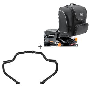 Set STM22 Sturzbügel Mustache mit Hecktasche TM4 für Indian Chieftain Dark Horse 17-20 Carftride_1