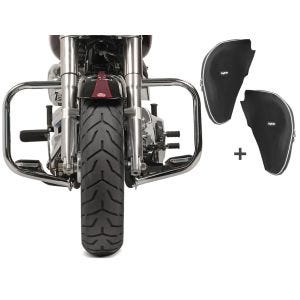 Sturzbügel Set für Harley CVO Softail Convertible 11-12 mit Spritzschutz Craftride S-Y1_1