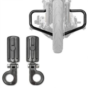 Crash bar med fotstøtter 38mm sett egnet for Chopper / Custombikes Standard 20-24 Craftride FS1 Moustache svart