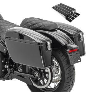 Sidekasse sett egnet for chopper / custom sykkel Craftride Dallas 23Ltr med holdesett CB34583