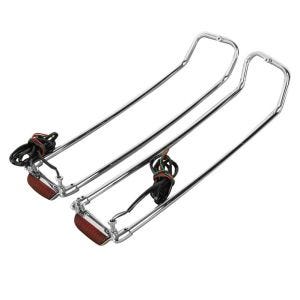 Sidekasse toppskinne LED egnet for Harley Davidson Touring 93-13 krom Craftride