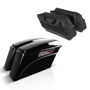Seitenkoffer LB für Harley Davidson Electra Glide Standard 96-10 mit Innentaschen schwarz_1